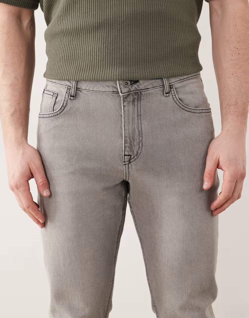 Skinny jeans w kolorze szarym