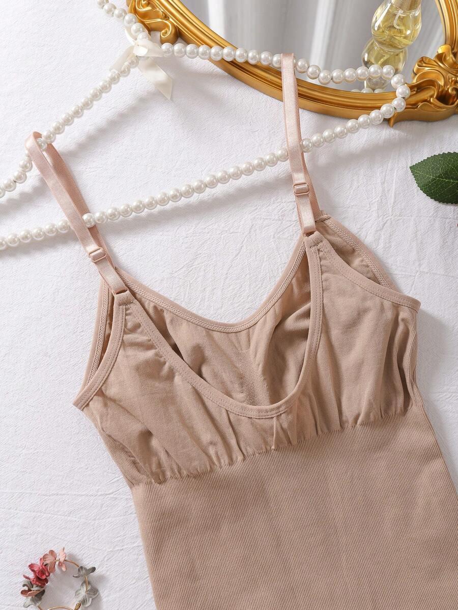 wyszczuplające bezszwowe białe body stringi ramiączka