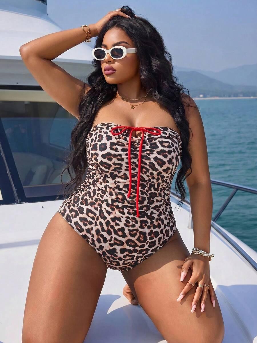 jednoczęściowy STRÓJ kąpielowy animal print