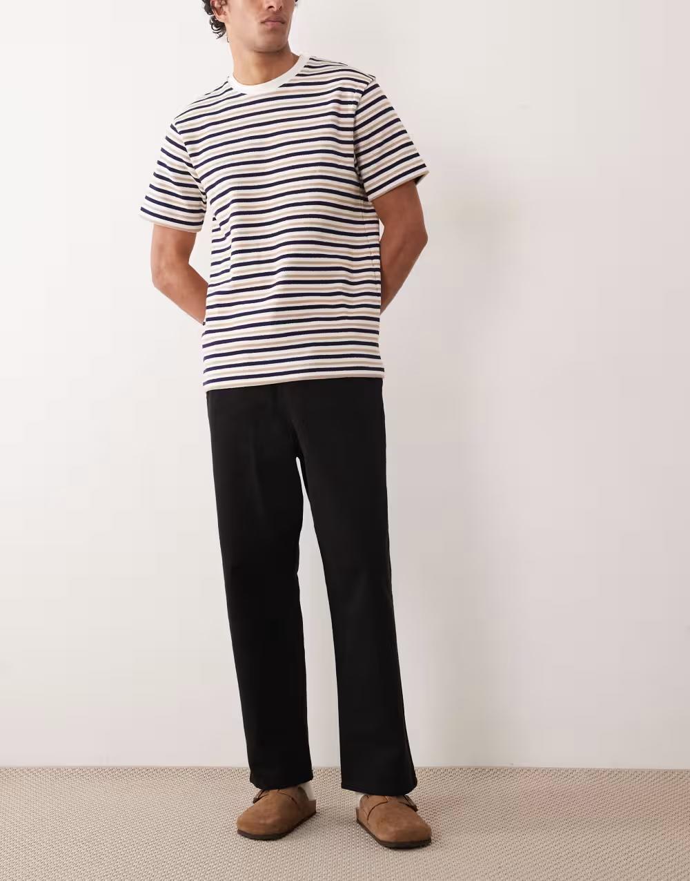 czarne proste spodnie jeans wiązanie kieszenie
