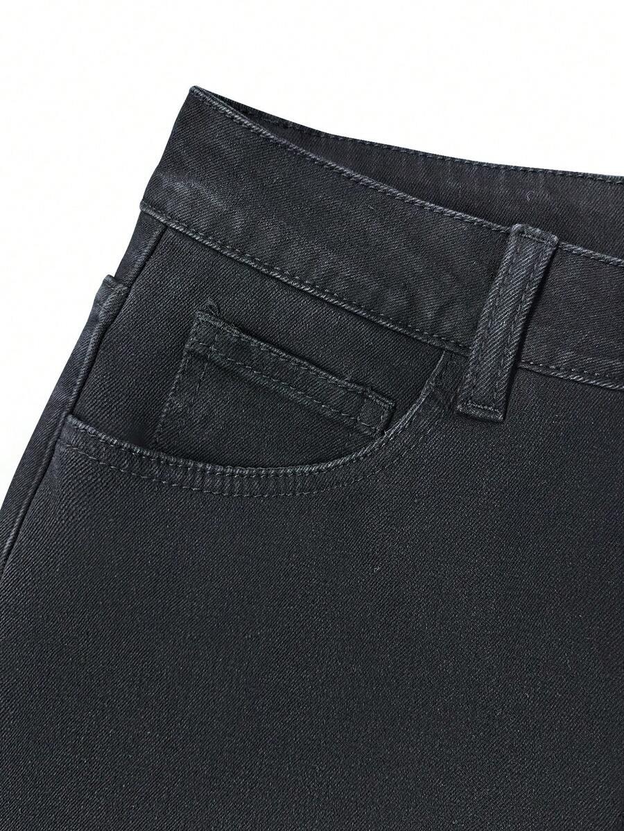 CZARNE SPODNIE JEANS