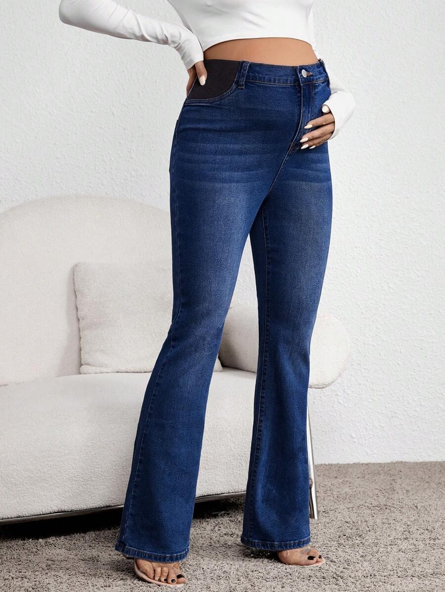 granatowe spodnie ciążowe jeans
