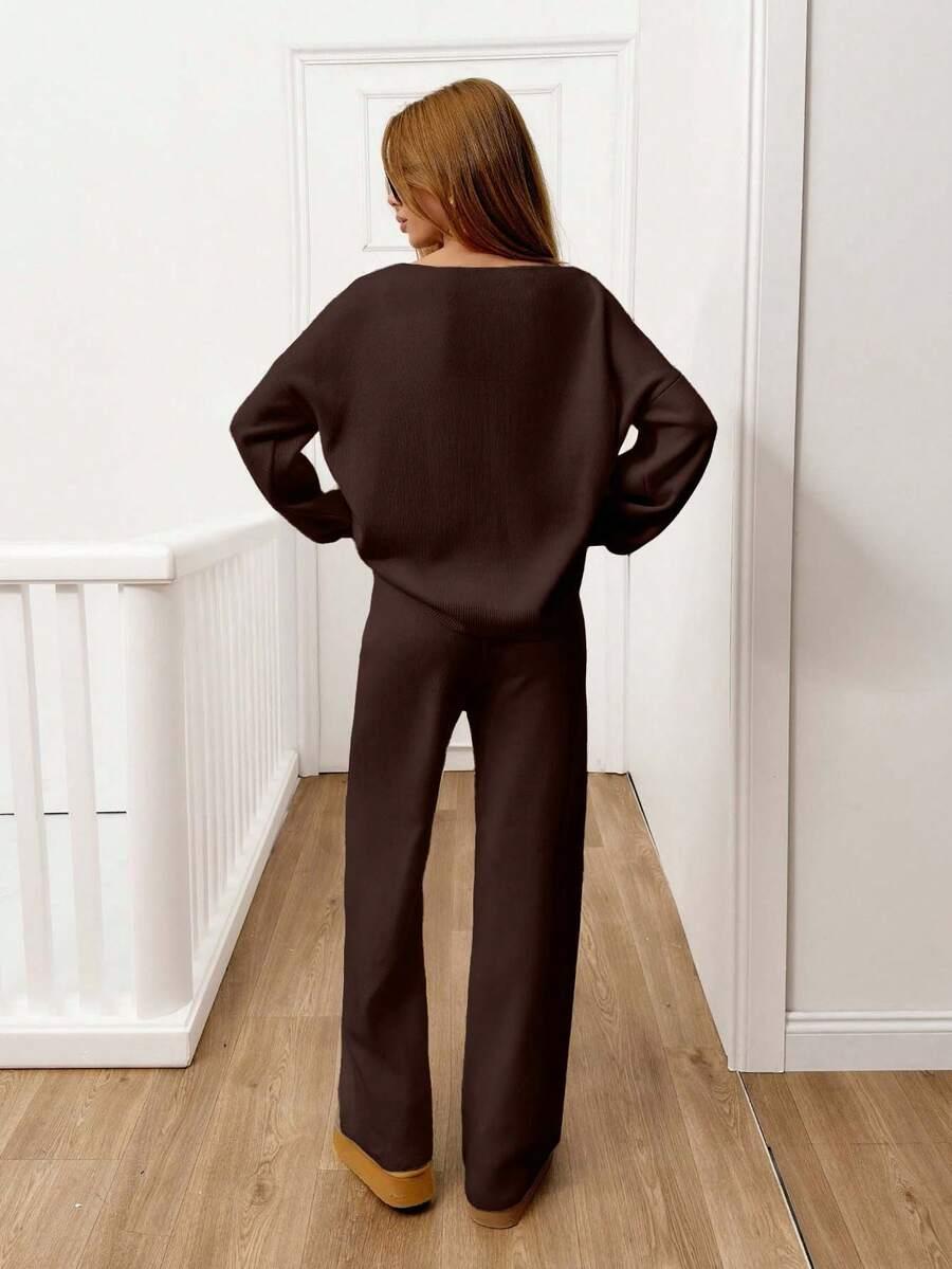 BRĄZOWY SWETER KARDIGAN