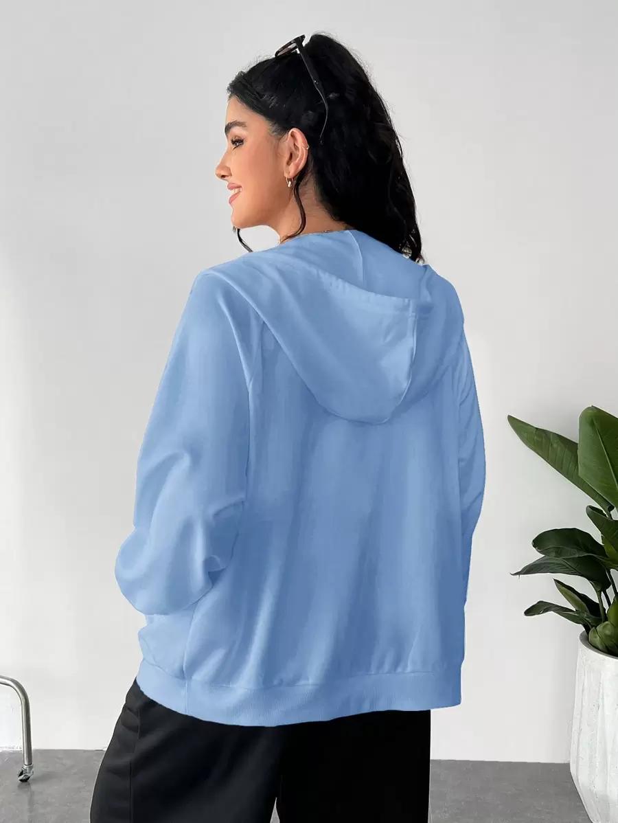 NIEBIESKA ROZPINANA BLUZA