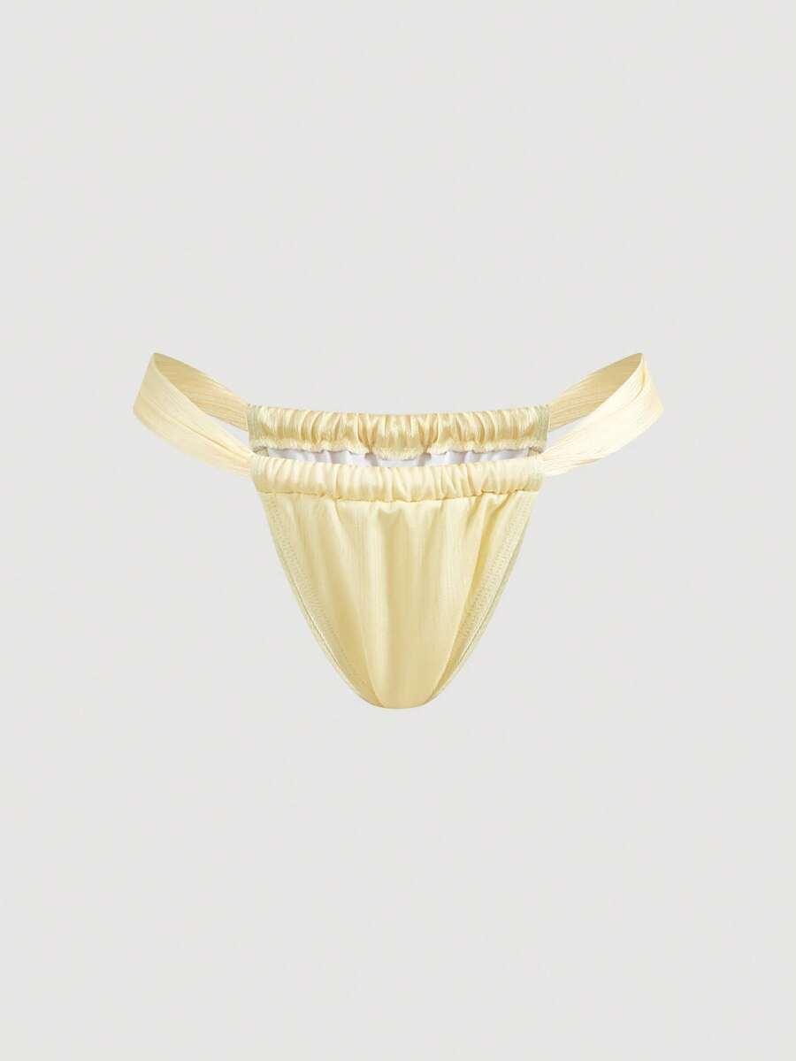 żółte bikini komplet