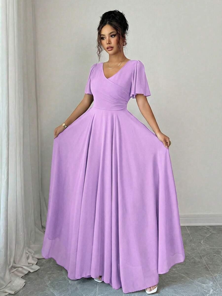 fioletowa maxi sukienka 