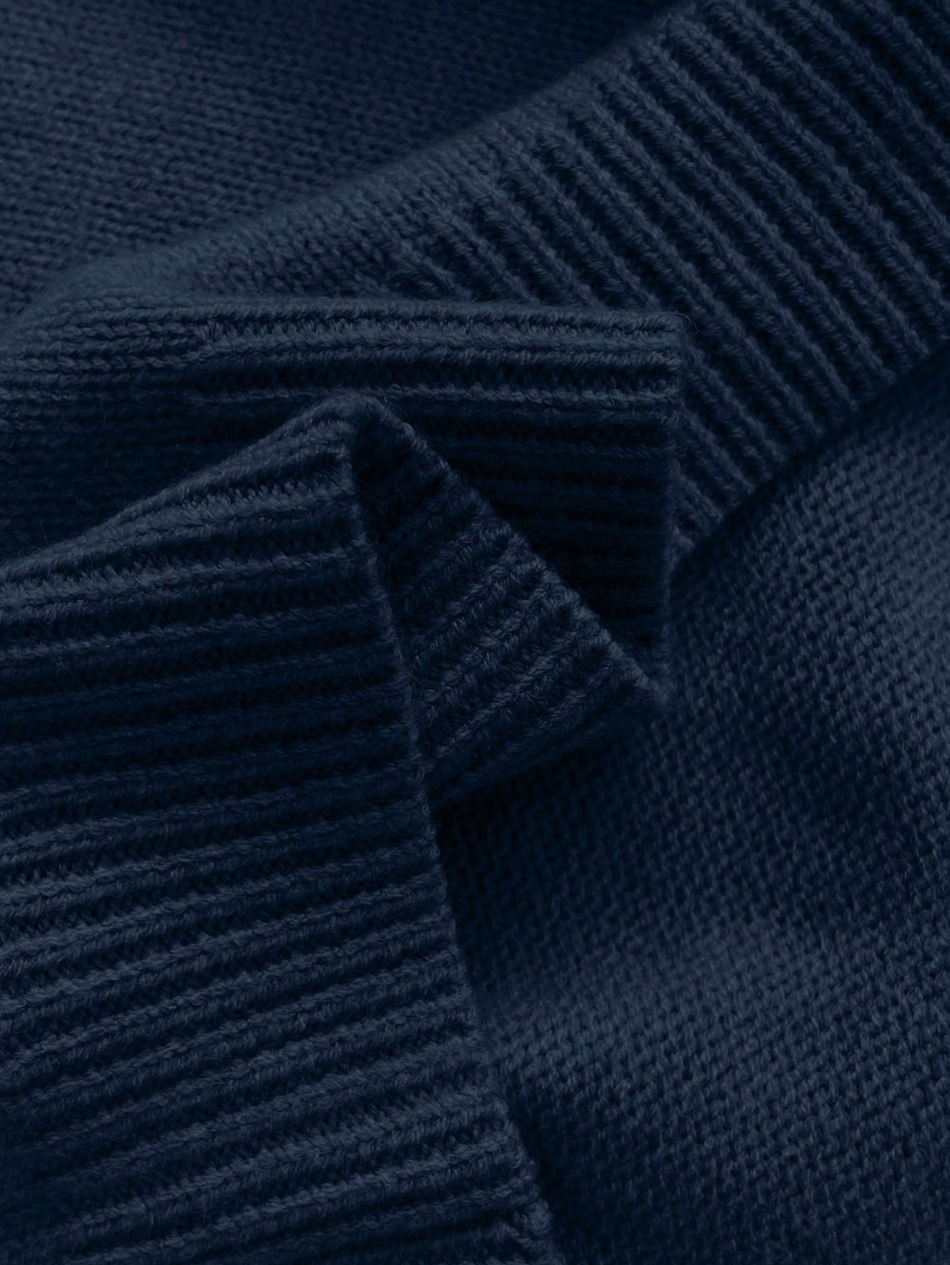 GRANATOWY SWETER KOŁNIERZYK 