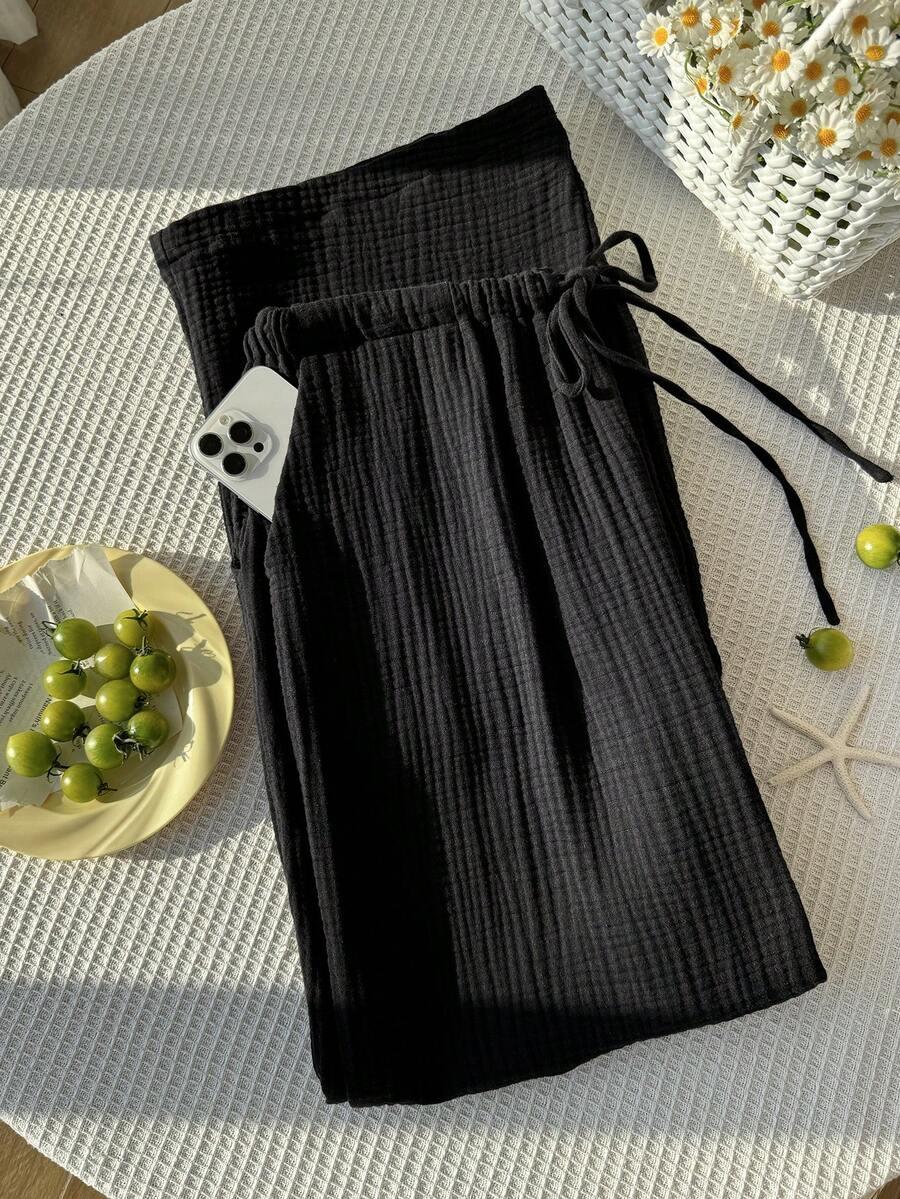 czarne spodnie casual 