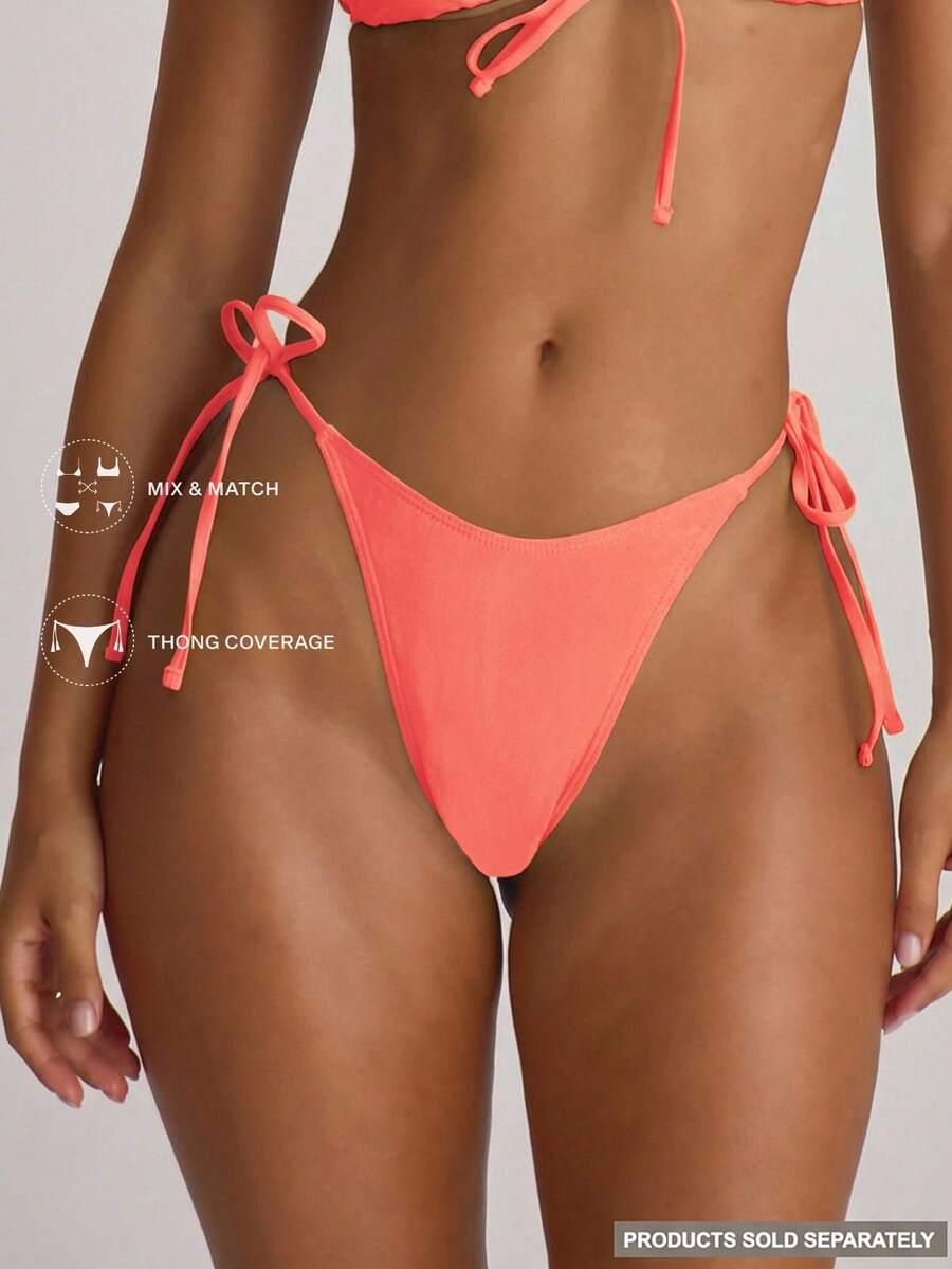 POMARAŃCZOWY DÓŁ OD BIKINI WIĄZANIE