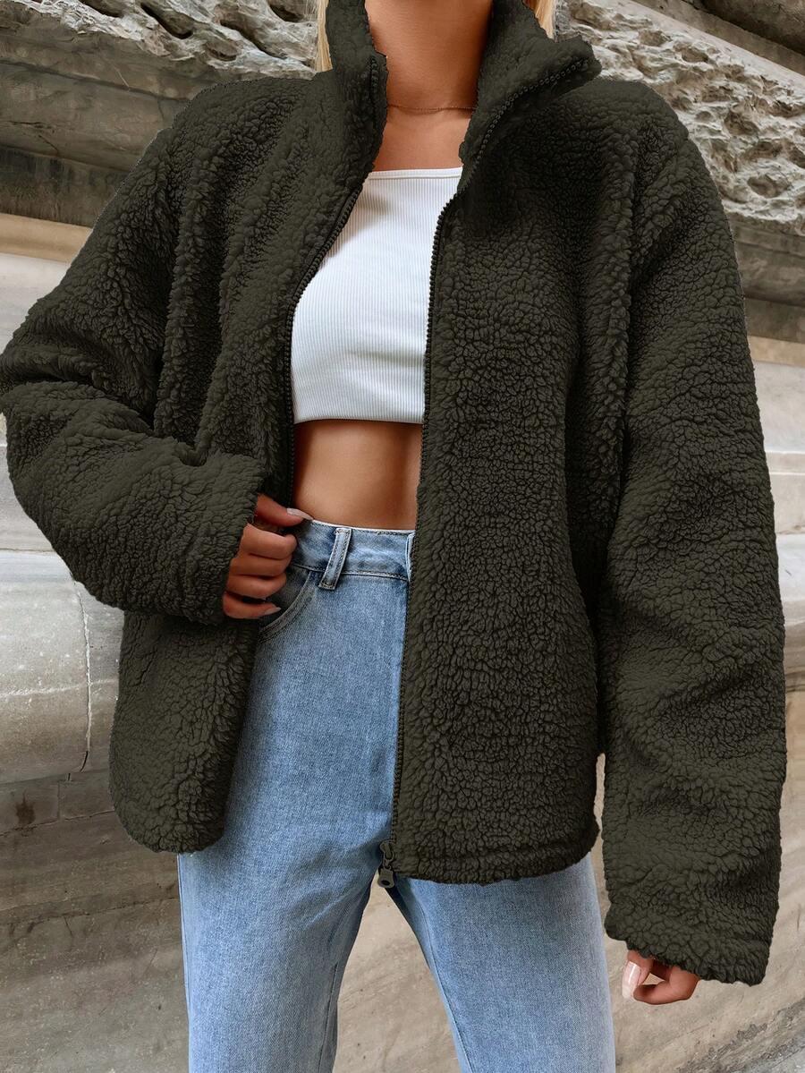 zielona rozpinana bluza