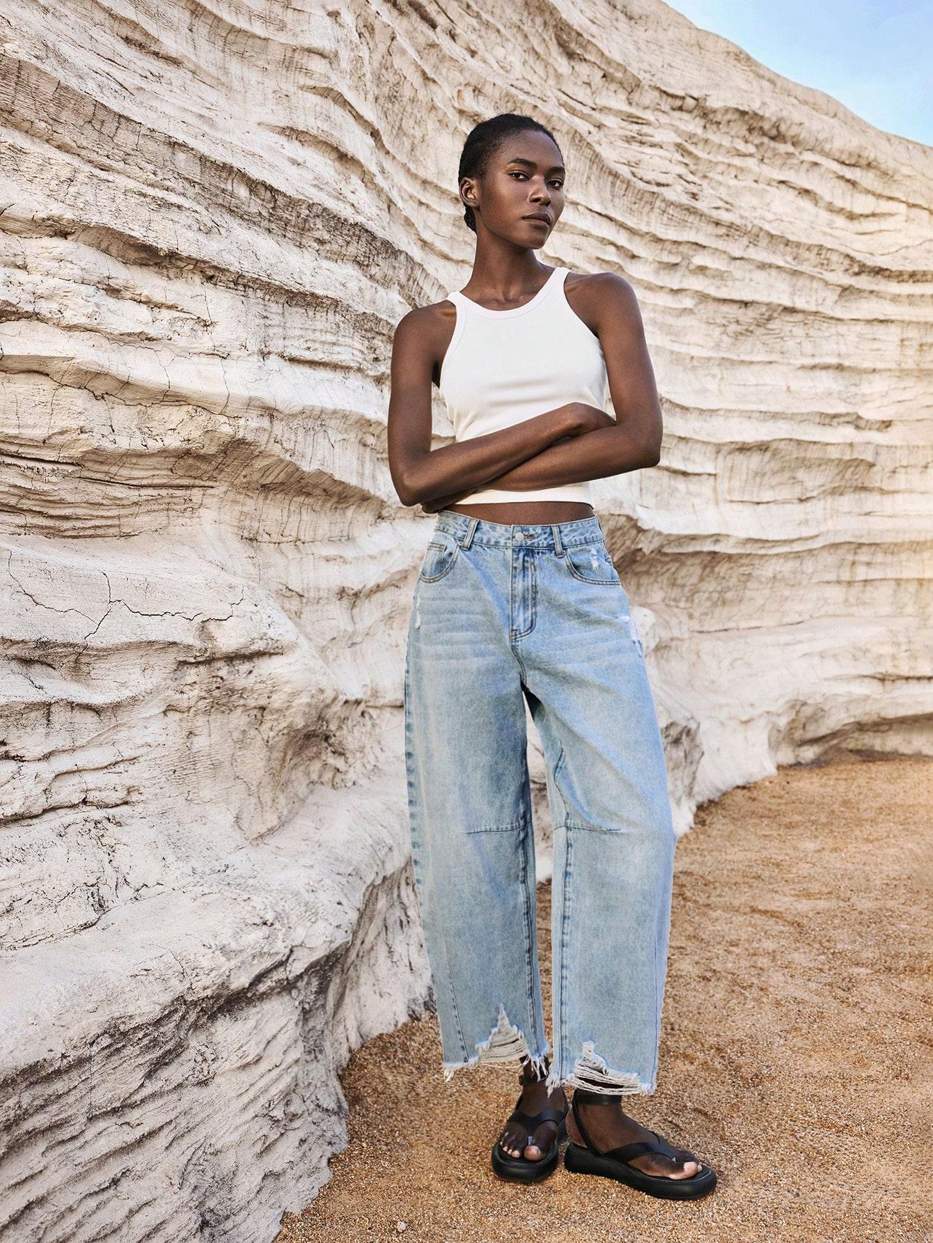 NIEBIESKIE SPODNIE JEANS 