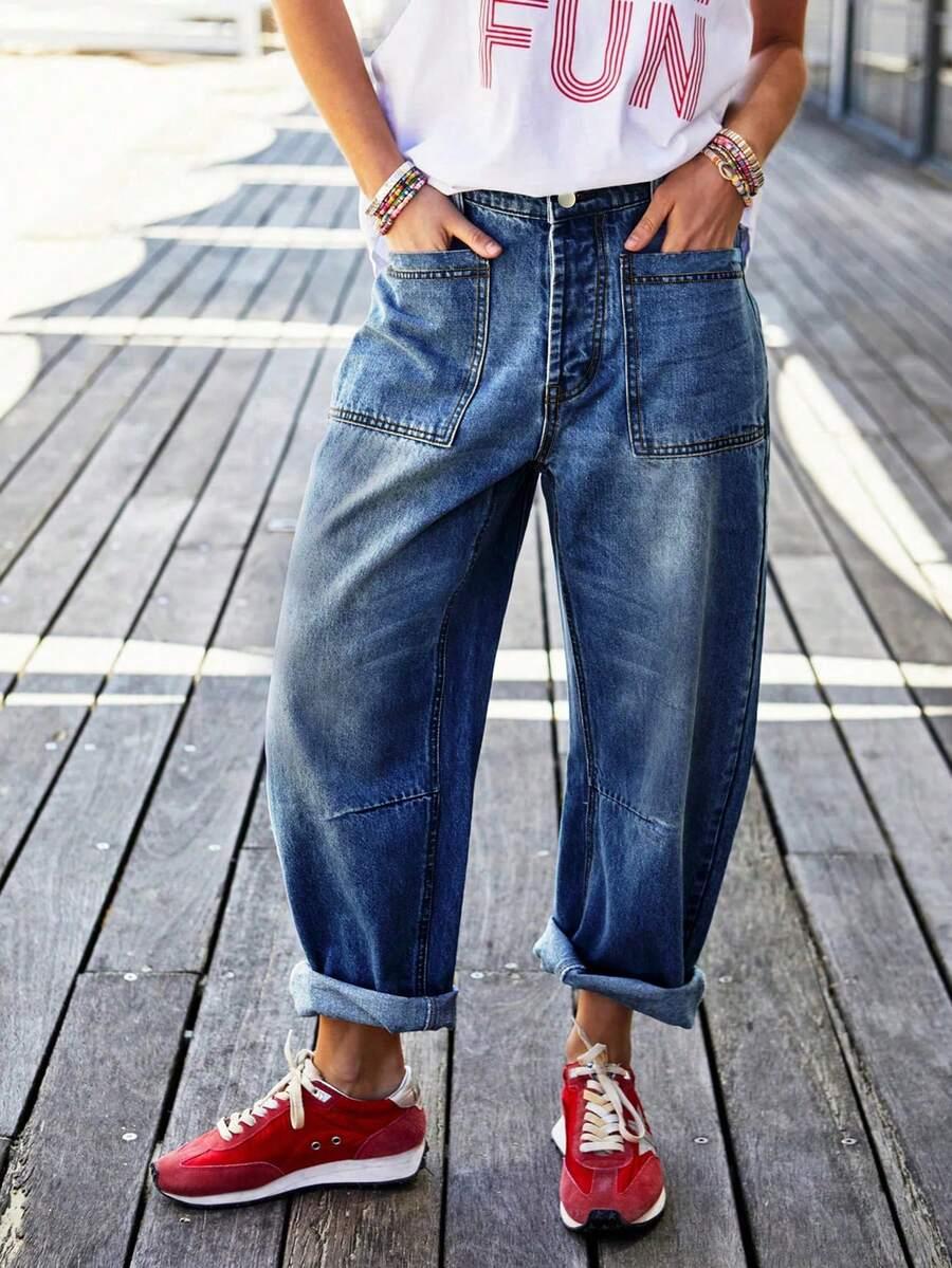 NIEBIESKIE SPODNIE JEANS