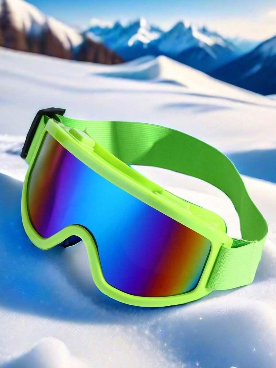 zielone okulary narciarskie