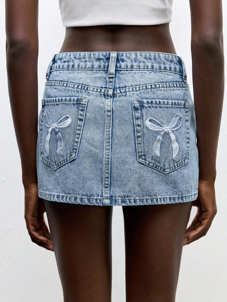 NIEBIESKA SPÓDNICA JEANS 