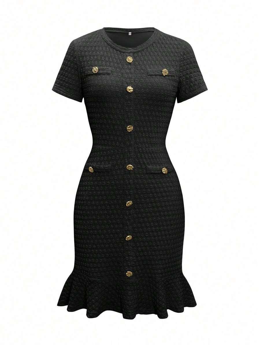 CZARNA MINI SUKIENKA 