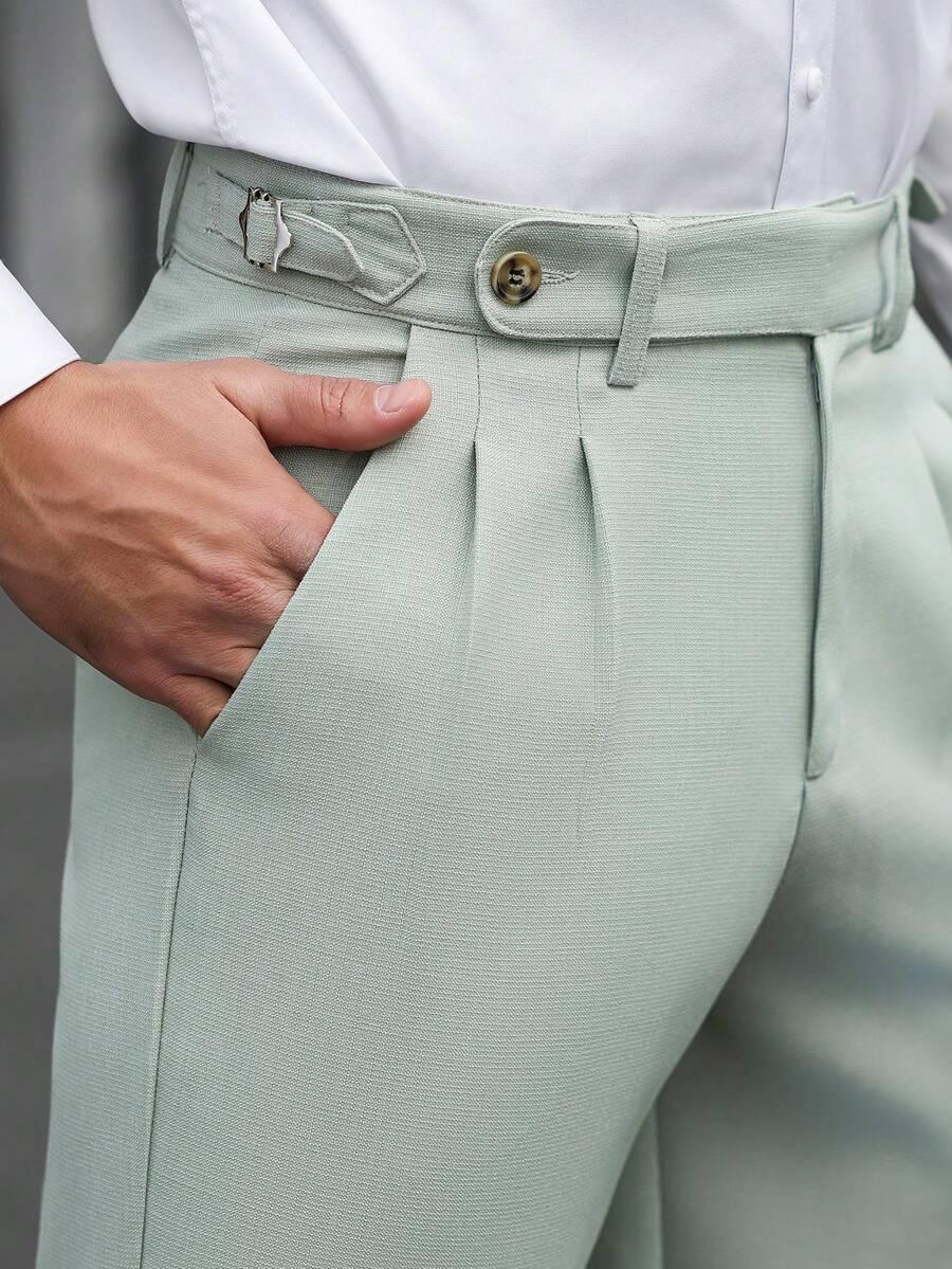 zielone eleganckie spodnie