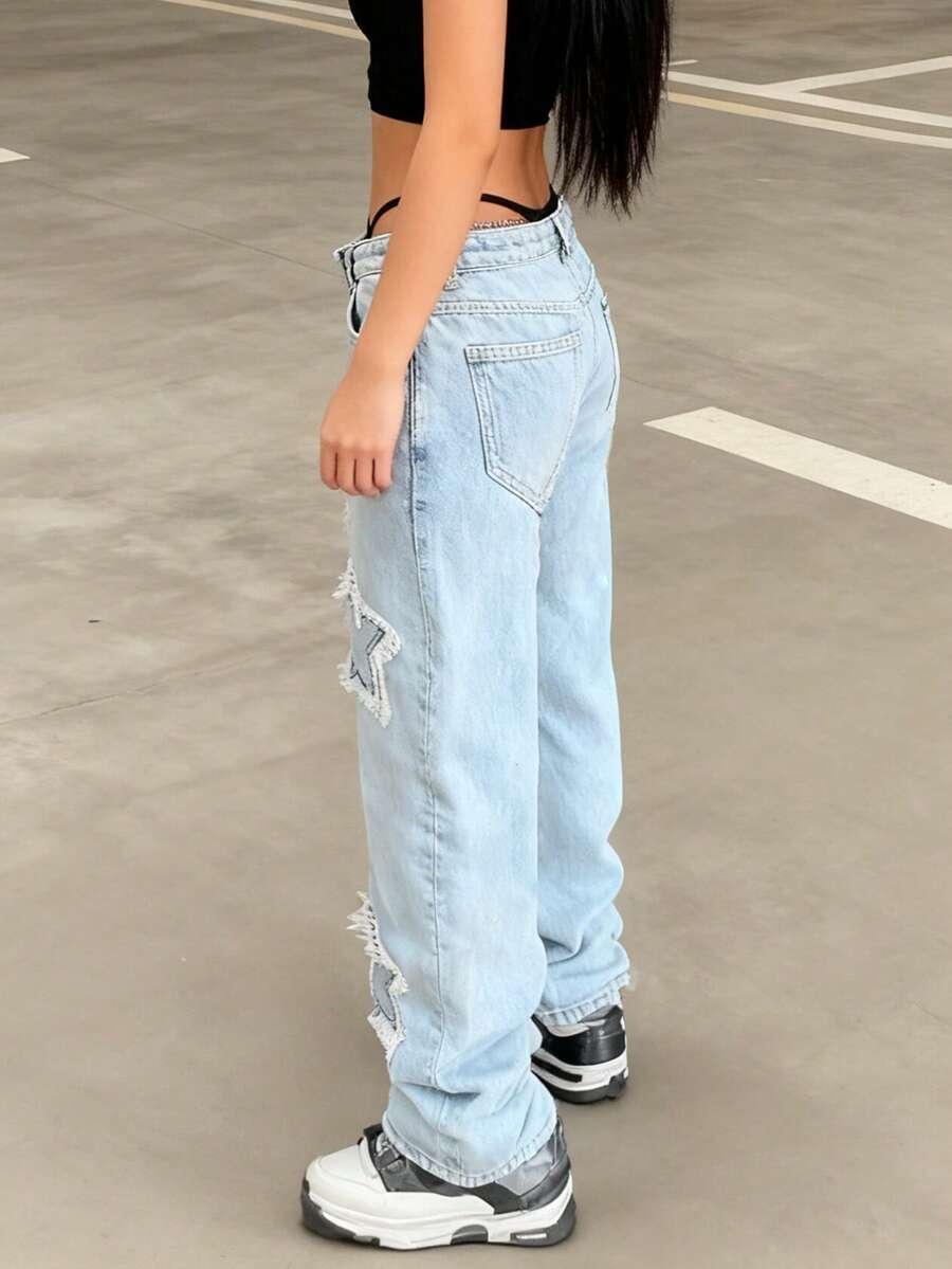 NIEBIESKIE SPODNIE JEANS 