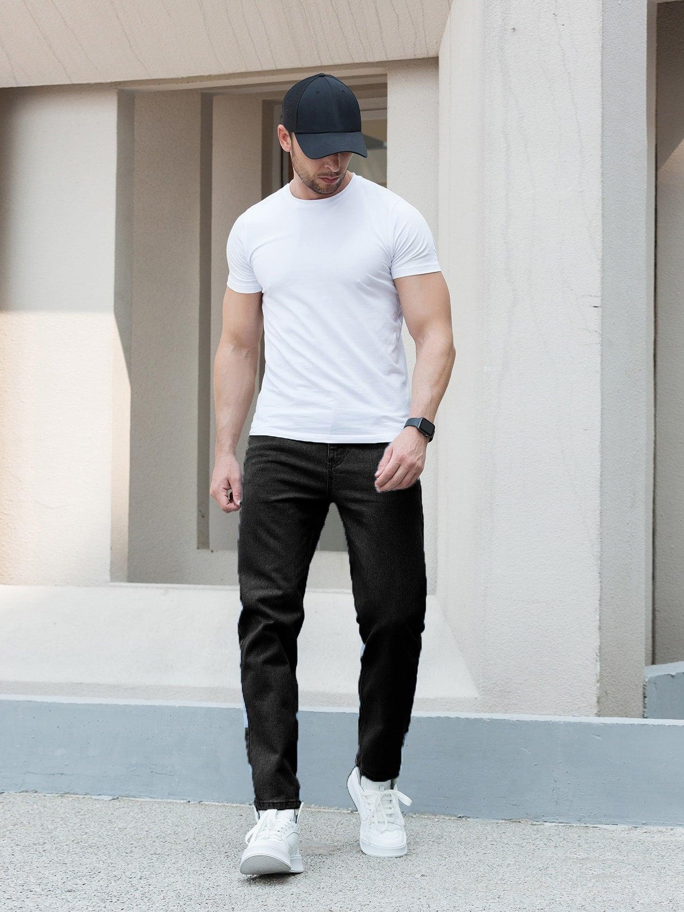 CZARNE SPODNIE JEANS