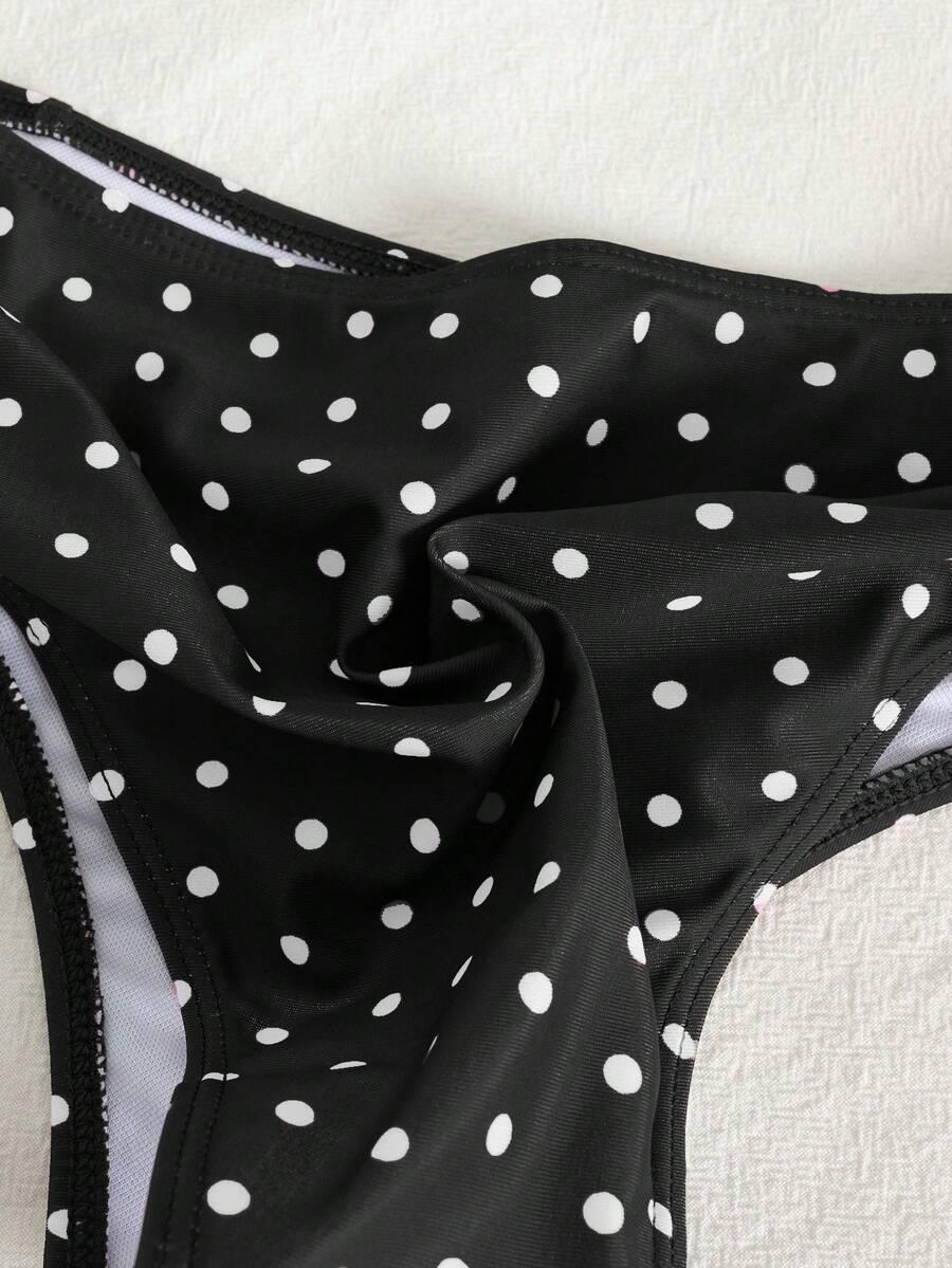 góra od bikini wzór groszki