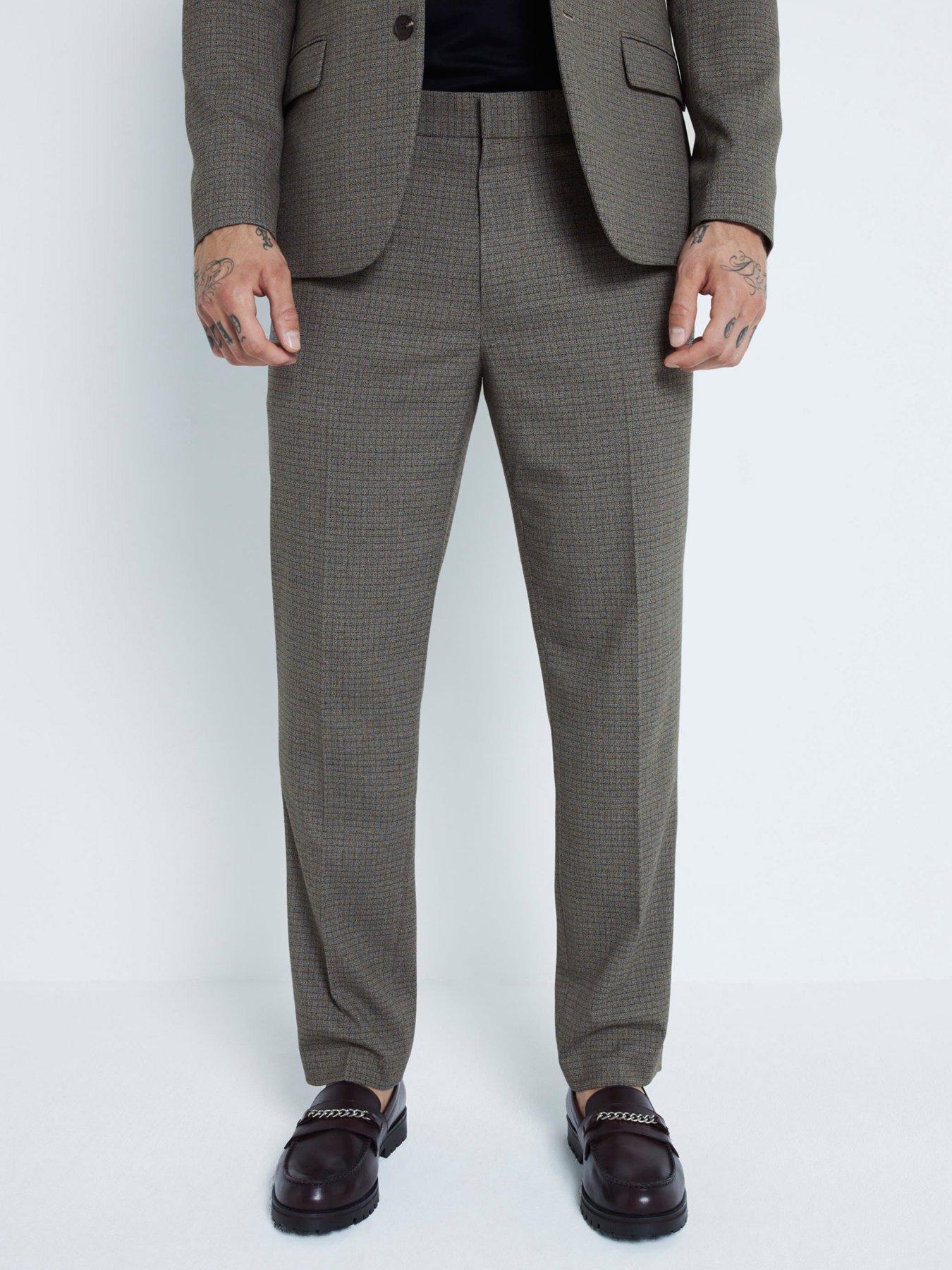 RIVER ISLAND SPODNIE GARNITUROWE SLIM FIT