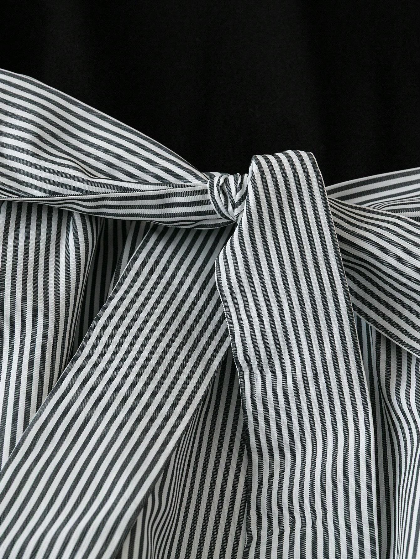 SUKIENKA WZÓR PASKI V NECK