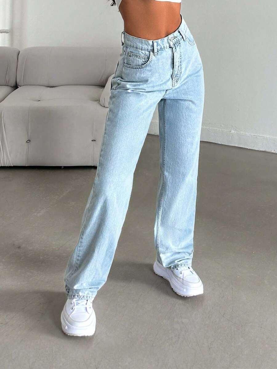 NIEBIESKIE SPODNIE JEANS