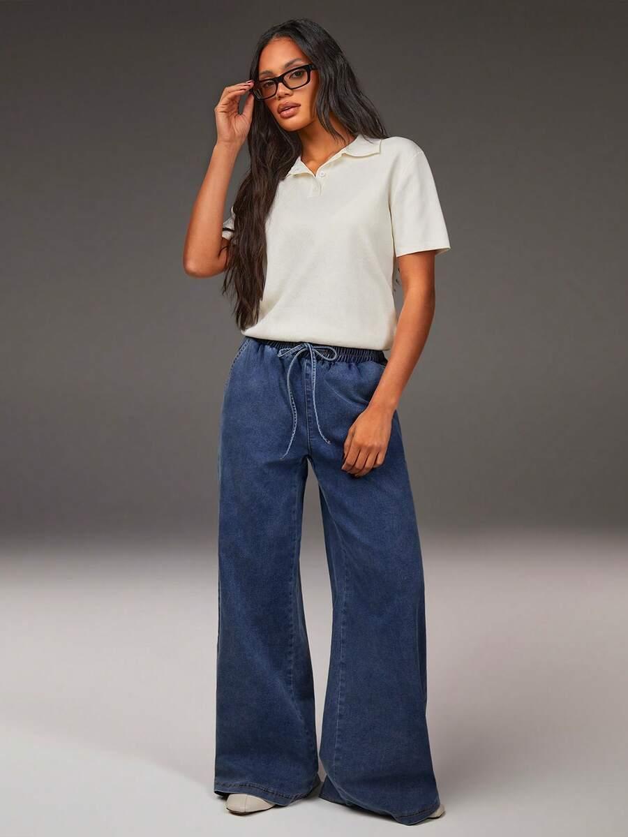 niebieskie spodnie jeans