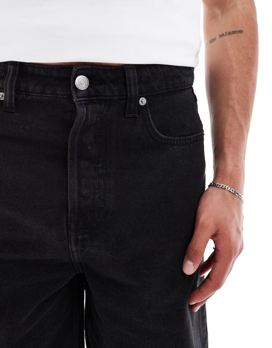 czarne spodenki baggy jeans