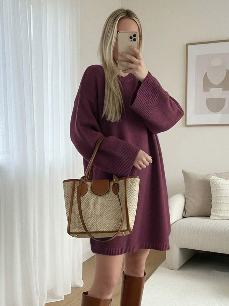 dzianinowa sukienka oversize
