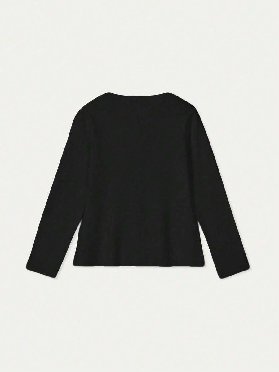 CZARNY SWETER GUZIKI