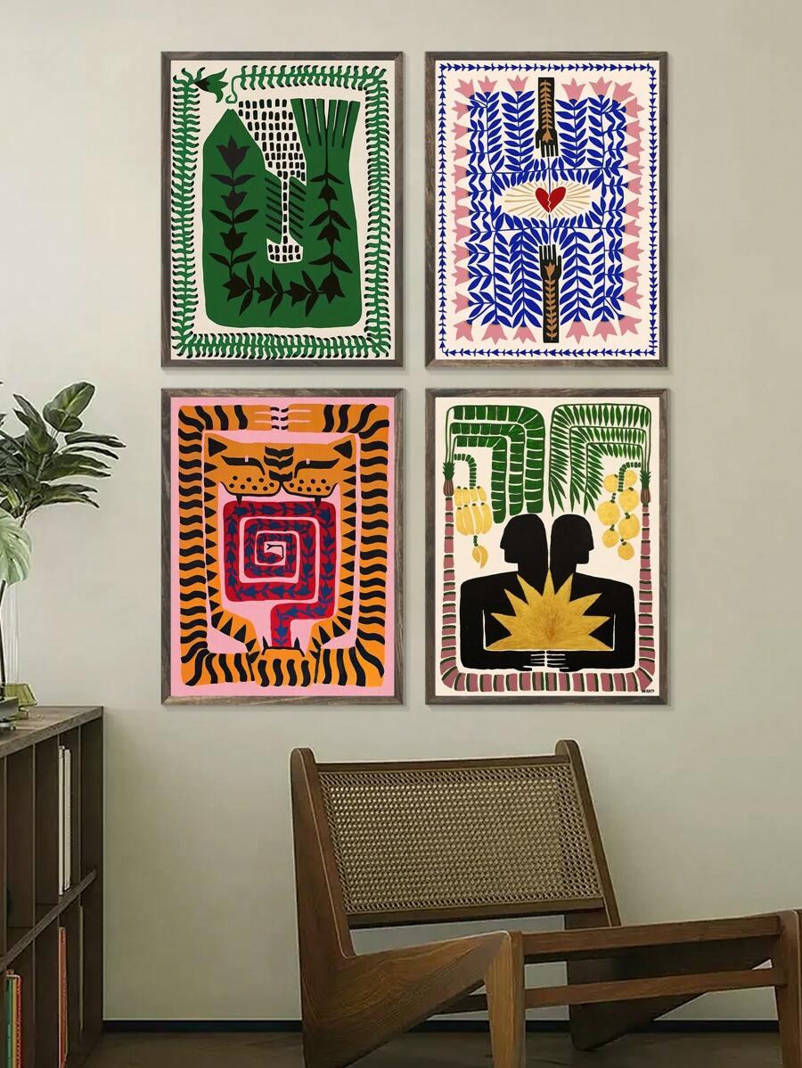 plakat dekoracyjny na ścianę 4-pack