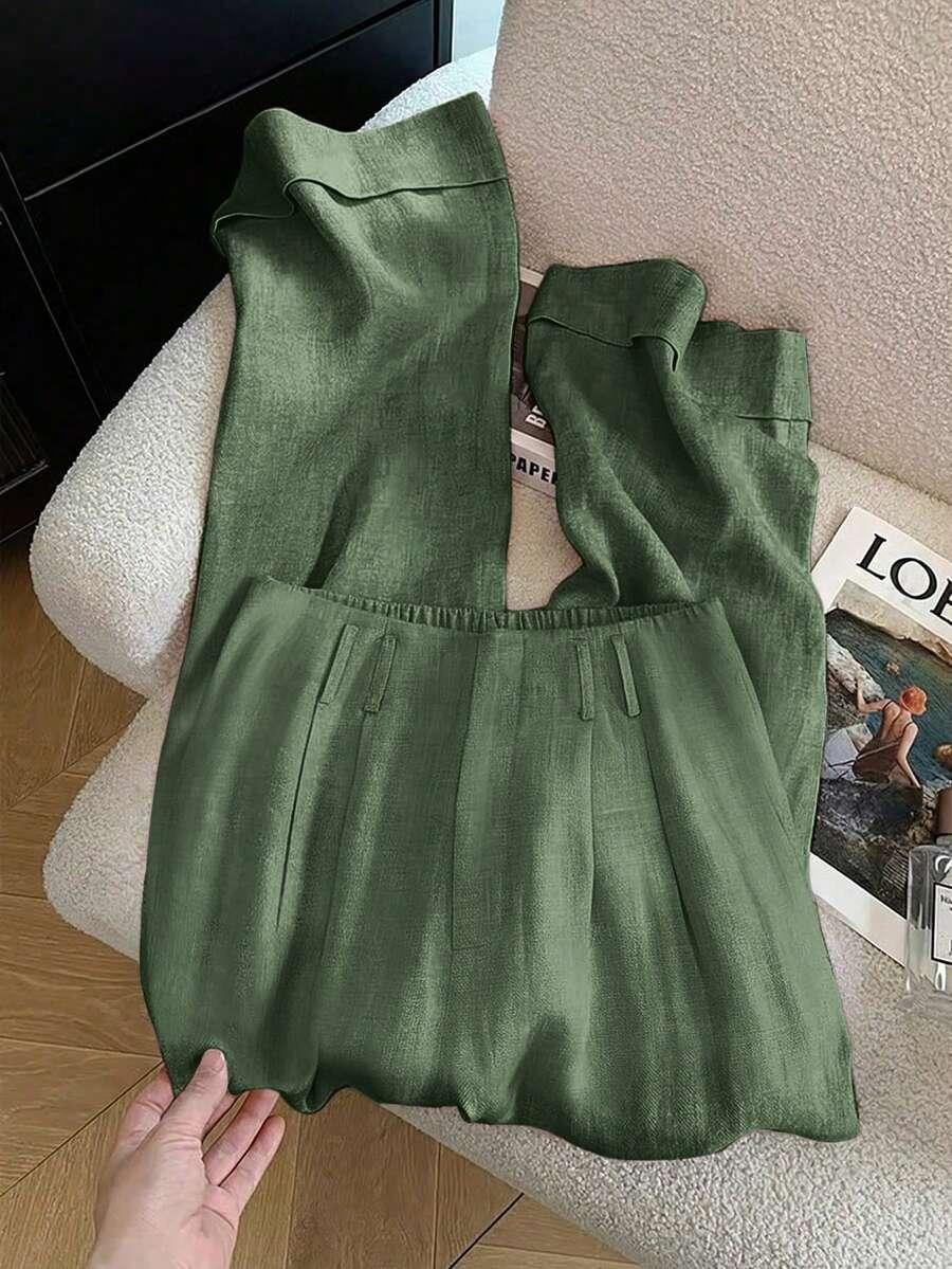 zielone spodnie casual