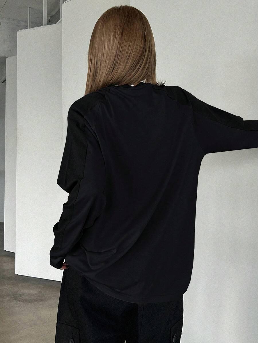 czarna bluzka oversize