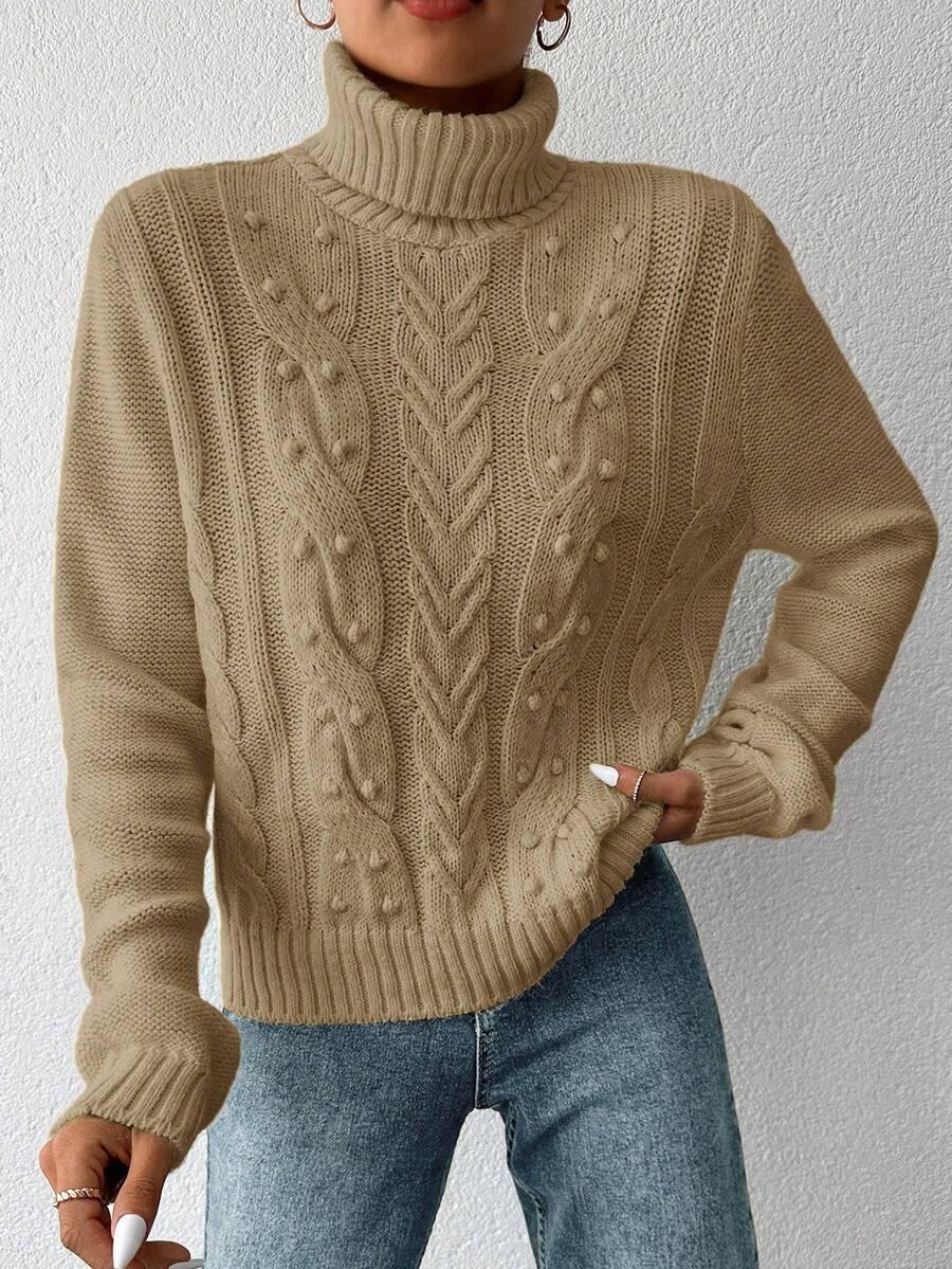 beżowy dzianinowy sweter