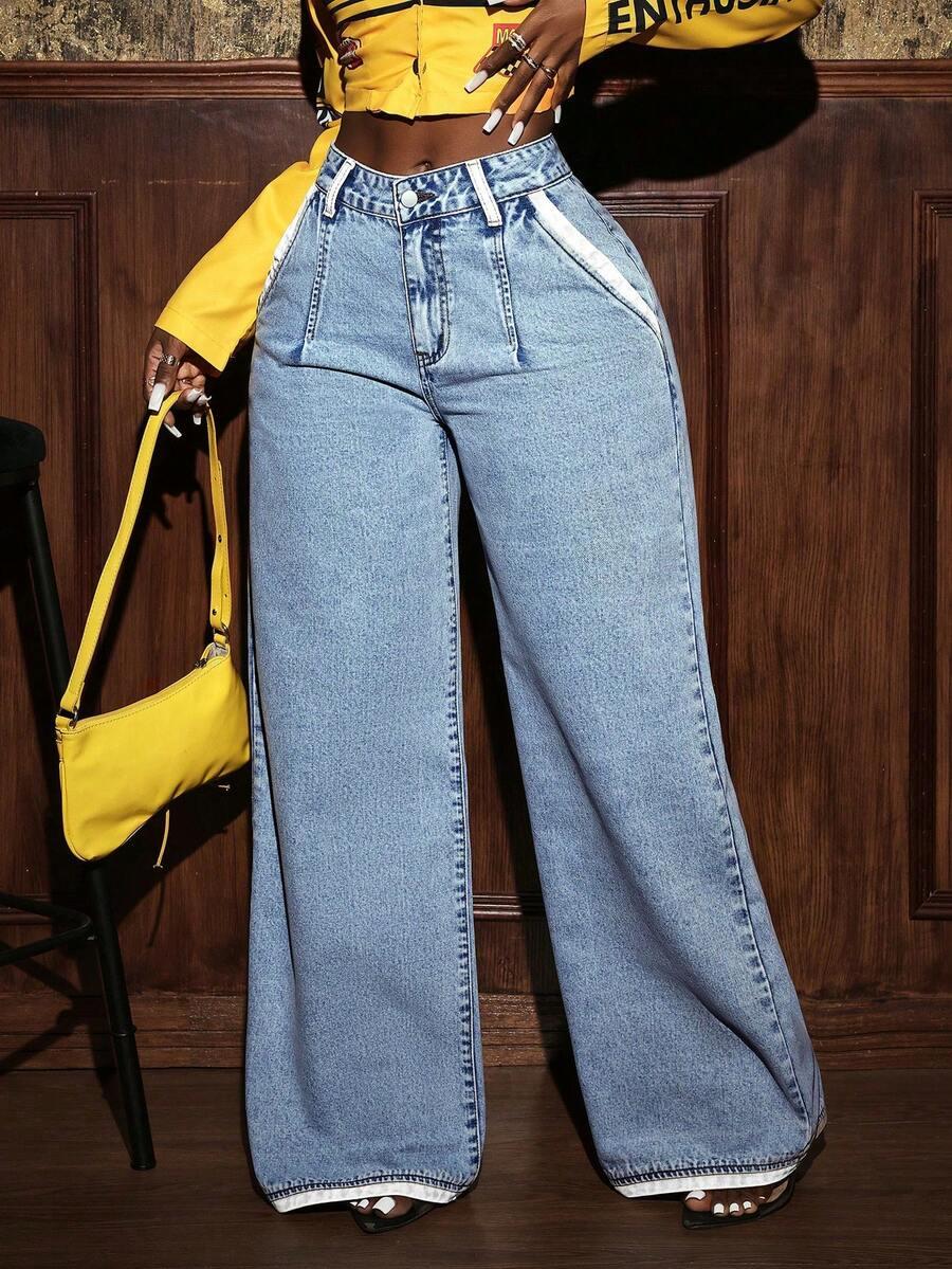spodnie jeans prosta nogawka