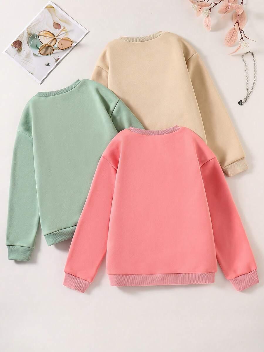 bluza z nadrukiem 3-pack