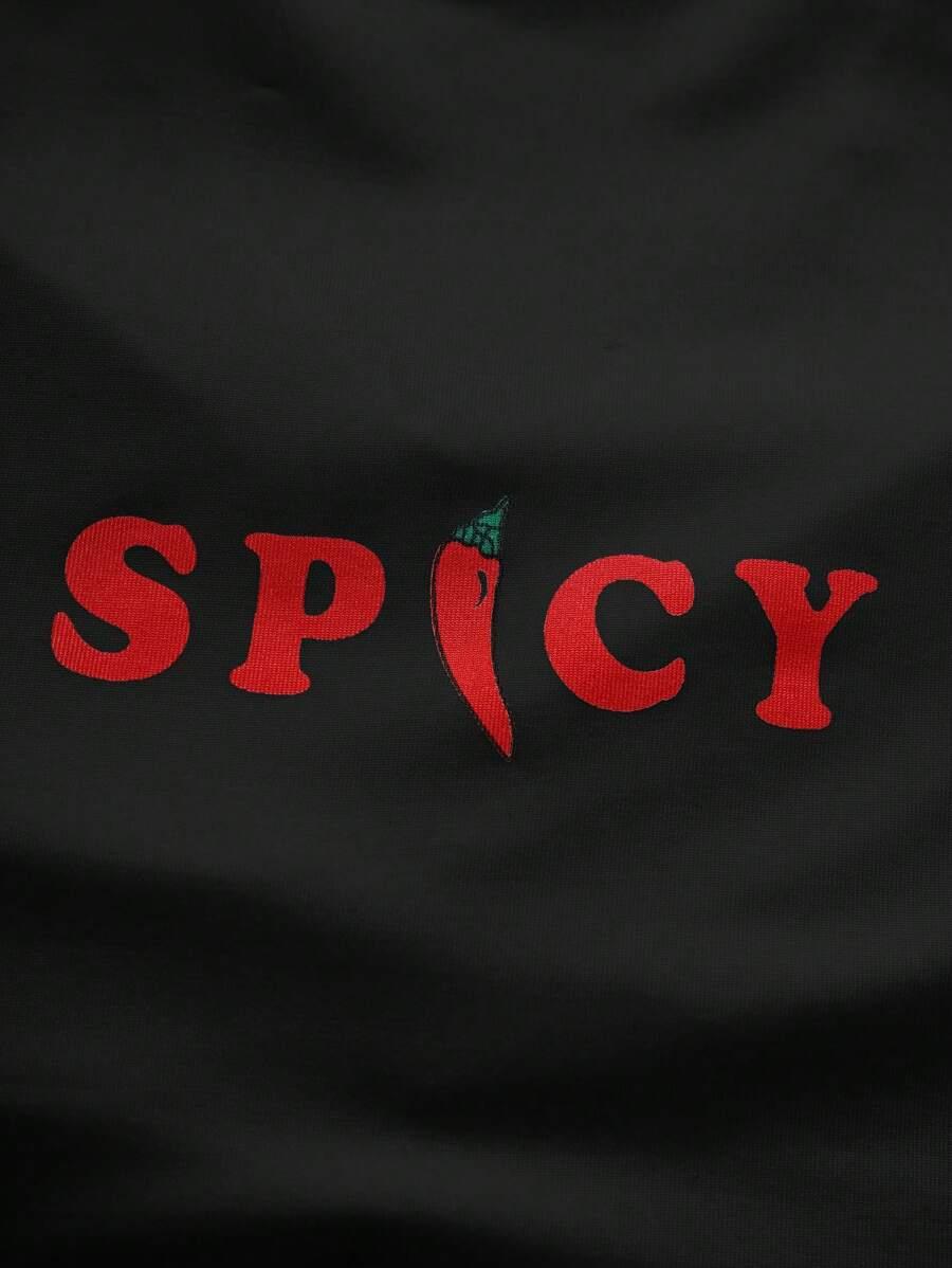 CZARNY TOP PRINT