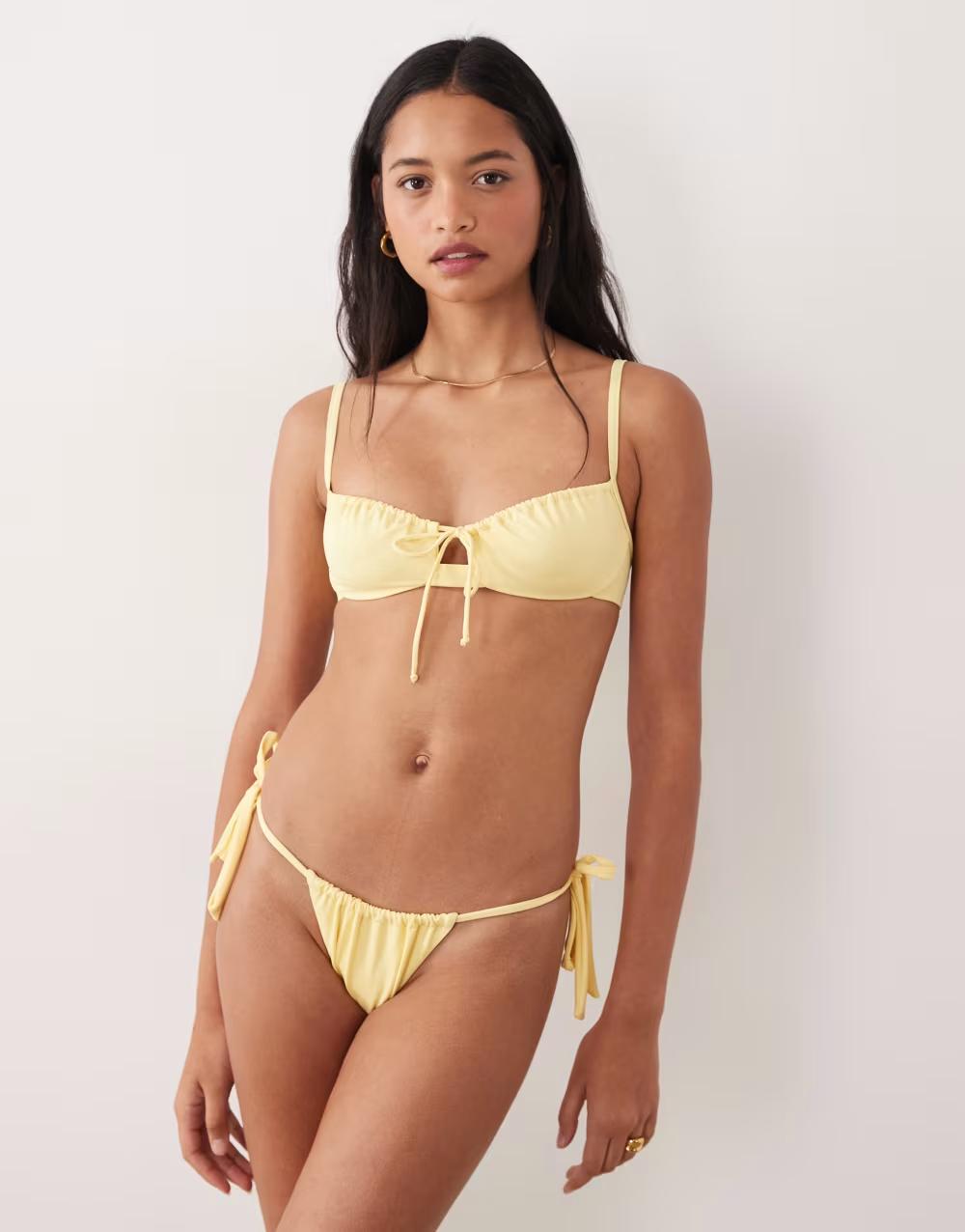 ŻÓŁTA GÓRA OD BIKINI WIĄZANIE