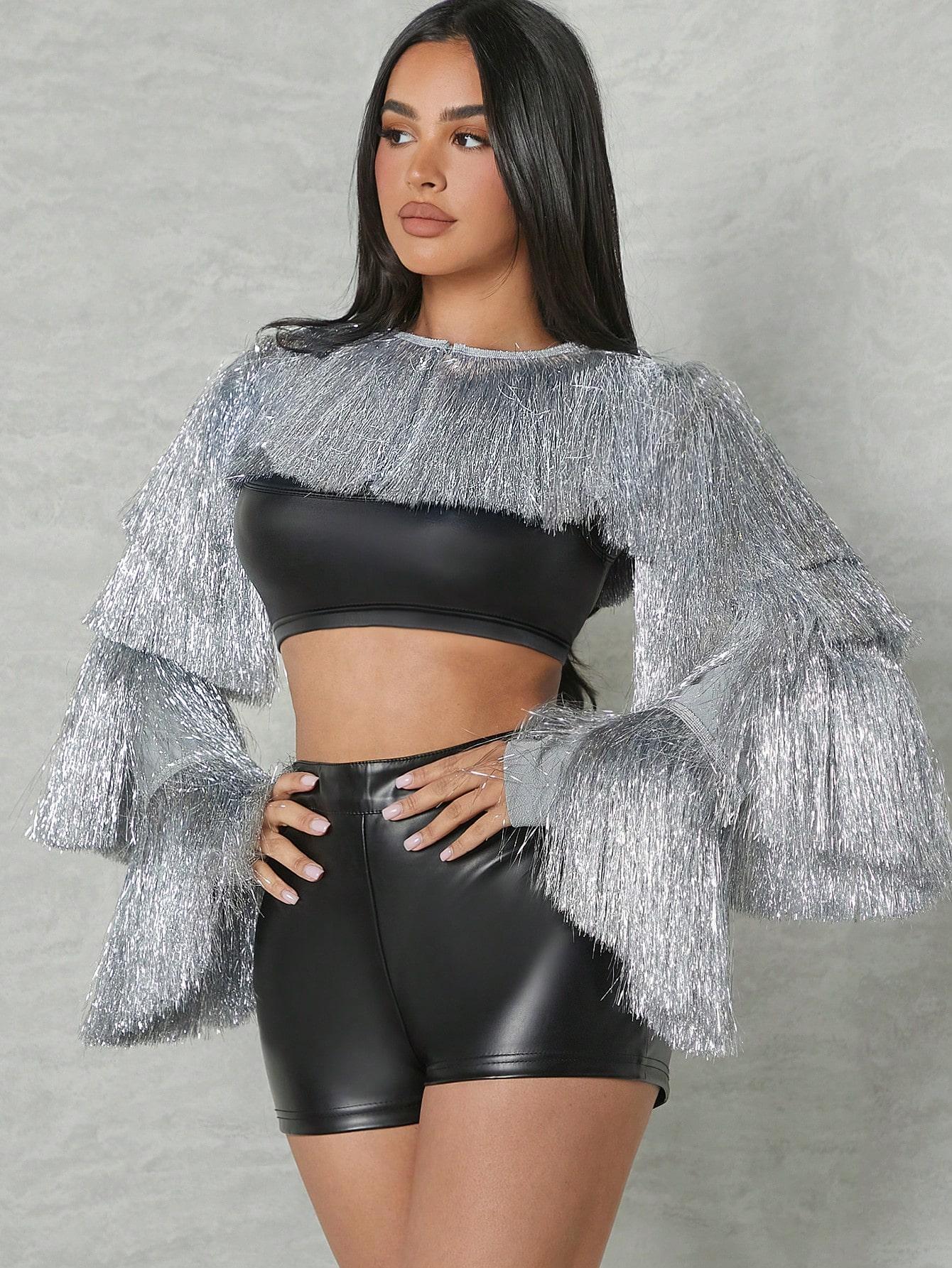 srebrny top fredzle