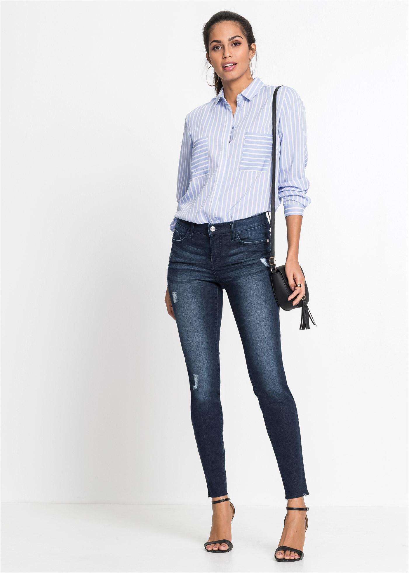 SPODNIE RURKI JEANS KIESZENIE CASUAL