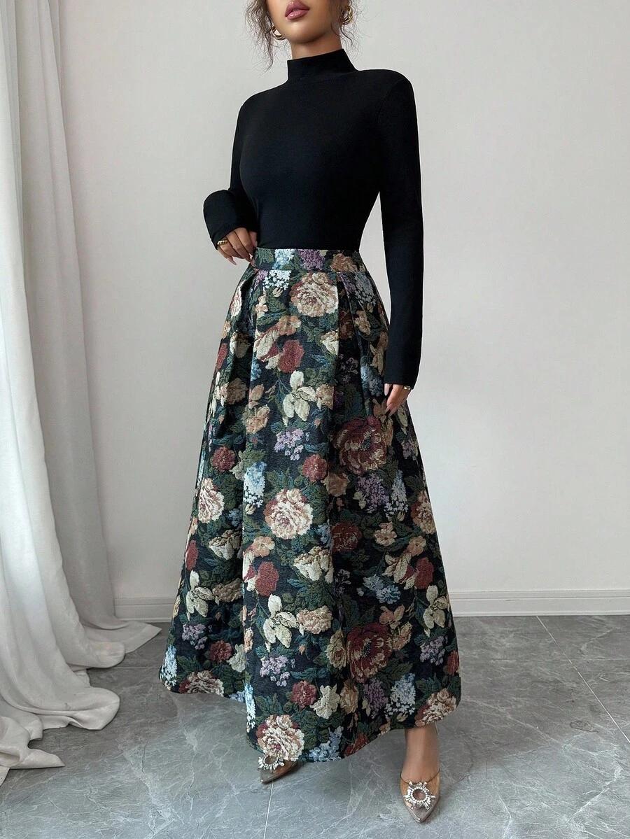 SPÓDNICA MAXI ROZKLOSZOWANA
