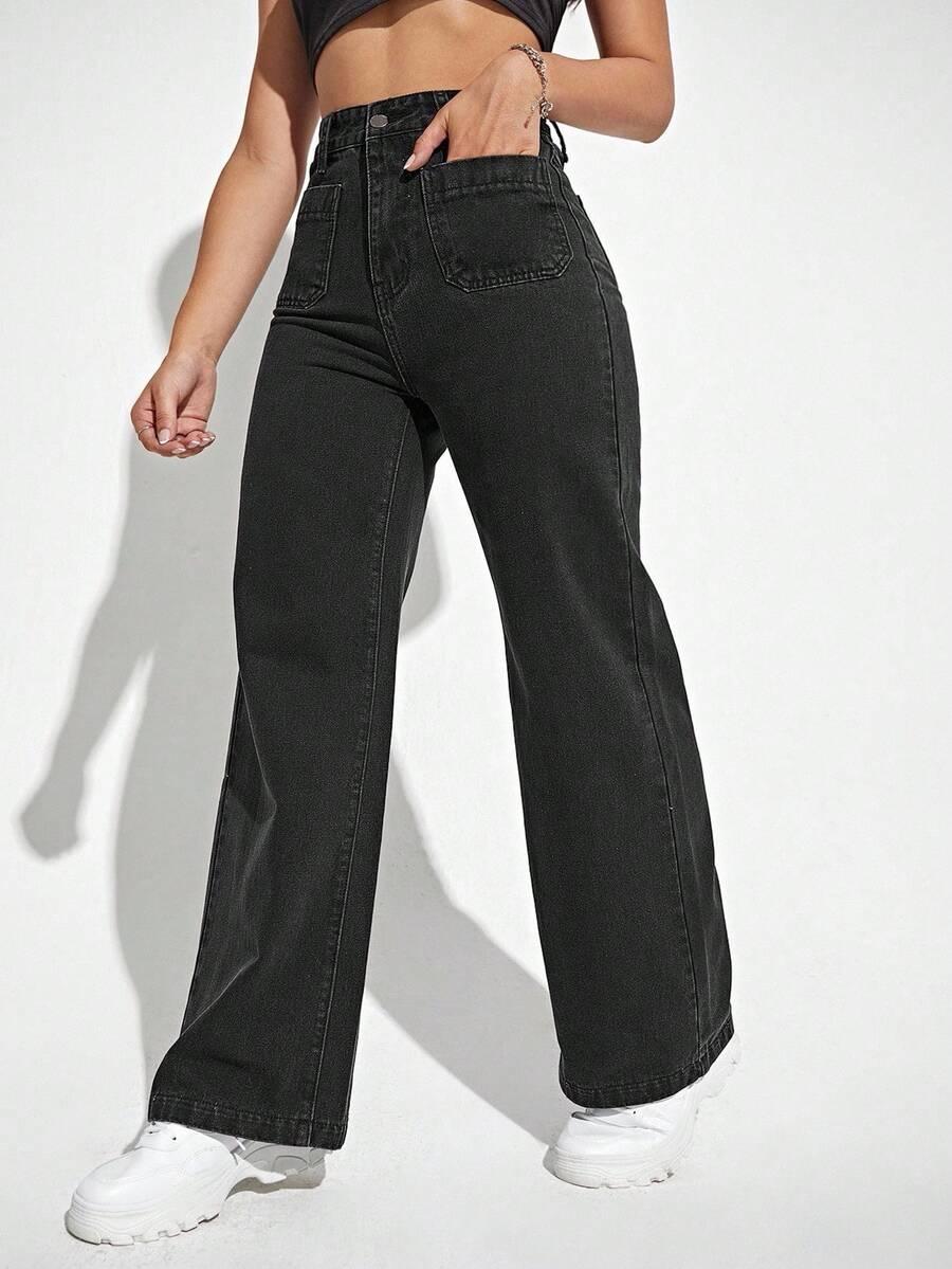 czarne spodnie jeans