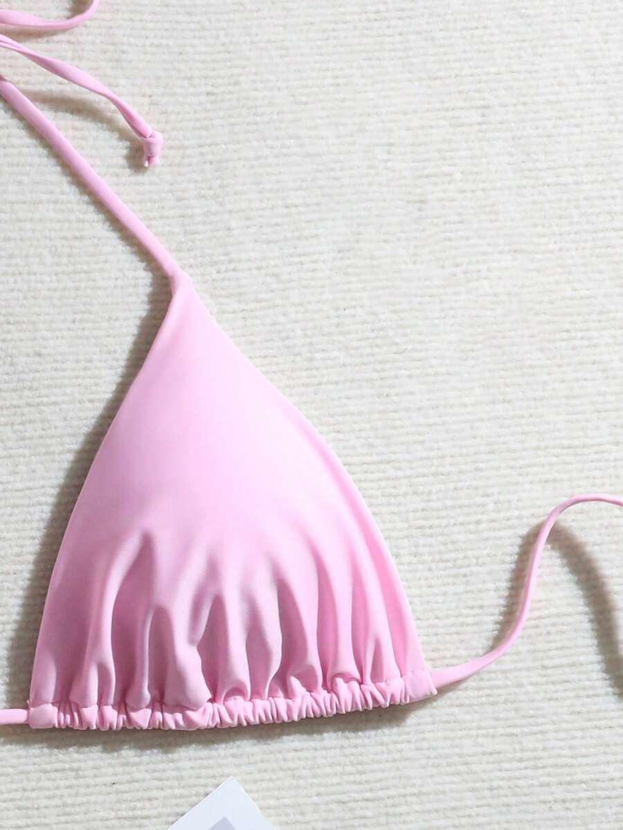 RÓŻOWA GÓRA OD BIKINI WIĄZANIE