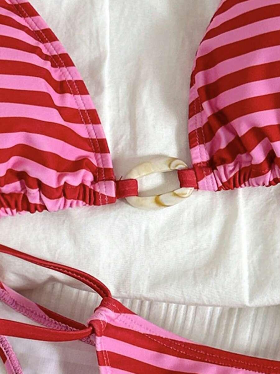 DWUCZĘŚCIOWY STRÓJ KĄPIELOWY PASKI
