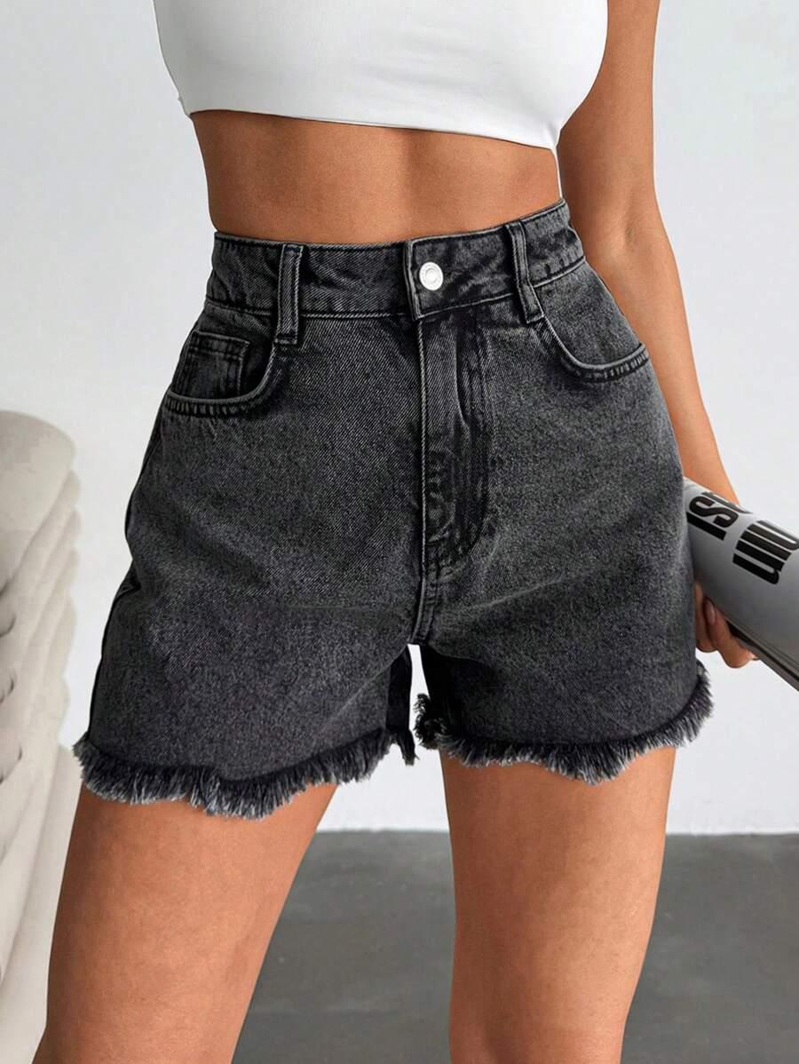 szare spodenki jeans 