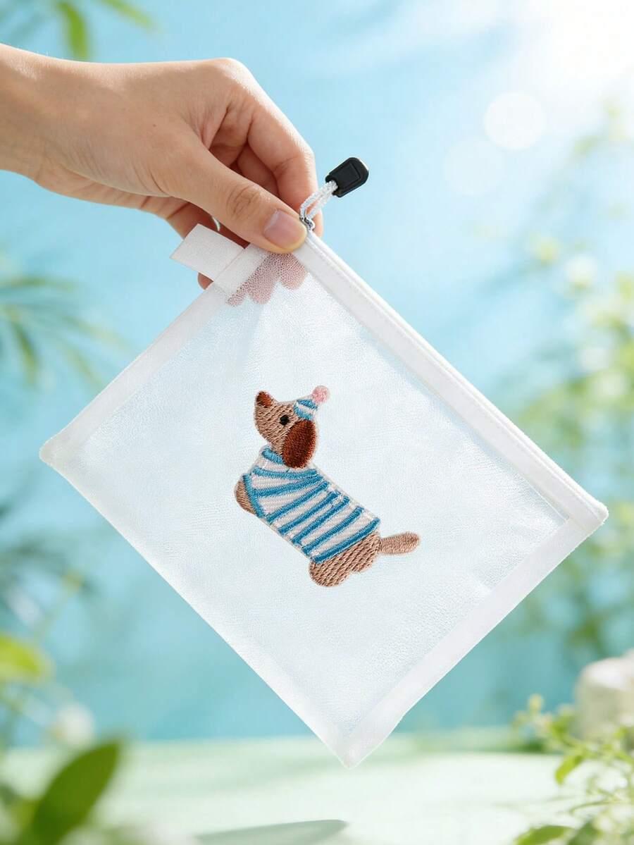 biała kosmetyczka print