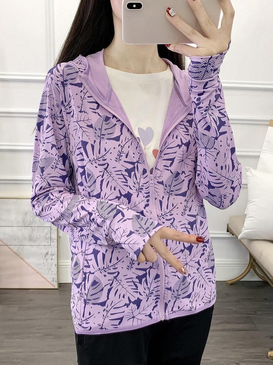 fioletowa bluza print
