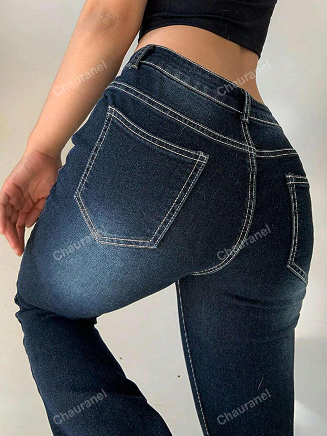 SPODNIE DZWONY JEANS