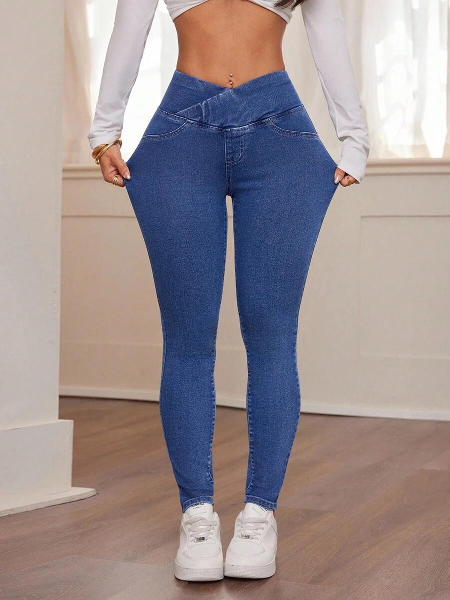 NIEBIESKIE SPODNIE JEANS RURKI