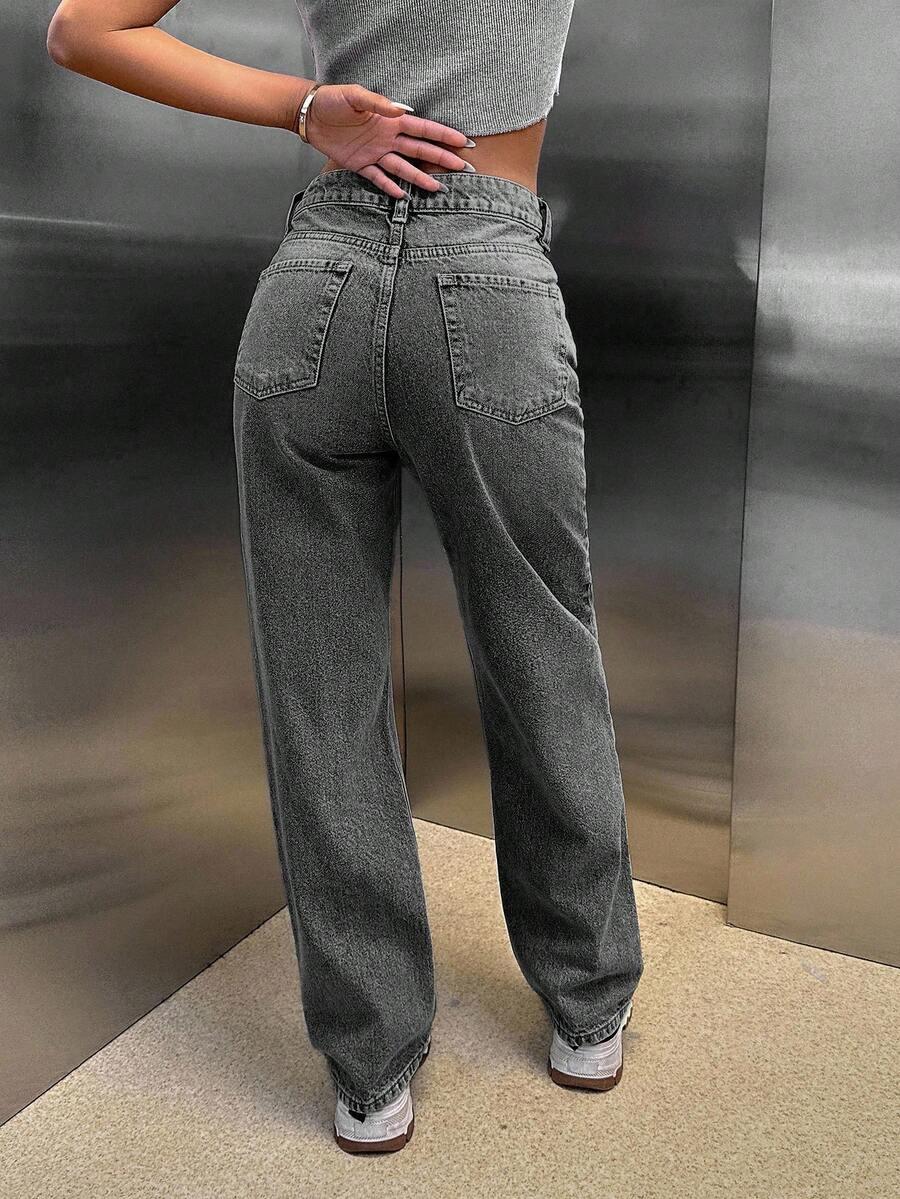 SZARE SPODNIE JEANS 